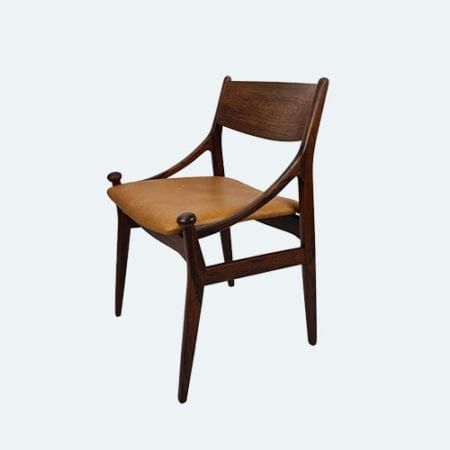 Vestervig Eriksen Chair with frame of rosewood and seat made of aniline leather