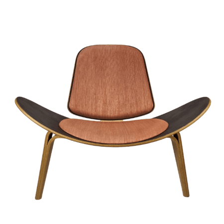 Hans J Wegner CH07 made of smoked oak with fabric cushions